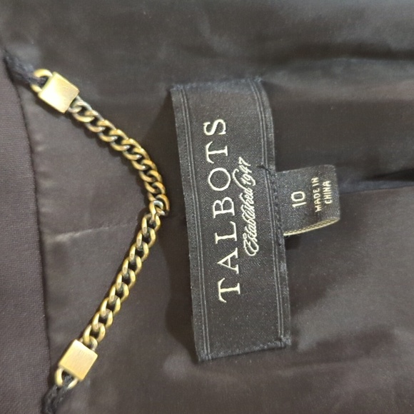 Talbots Classic Black Blazer Wool Blend Office Siren Career Sz 10 - Picture 8 of 12